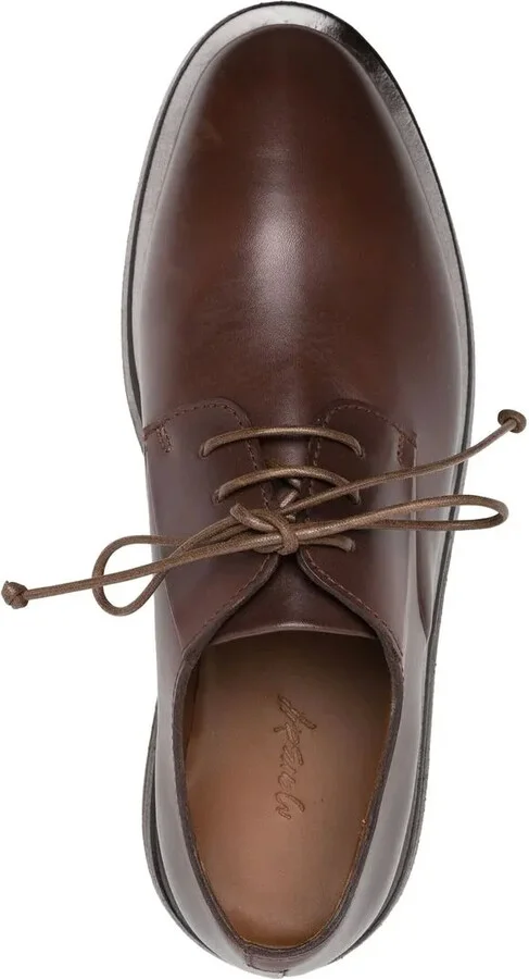 Round Toe Lace-Up Derby Shoes - Image 4