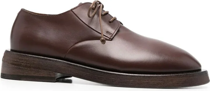 Round Toe Lace-Up Derby Shoes