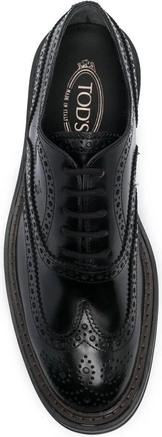 Round Toe Lace-up Oxford Shoes - Image 4