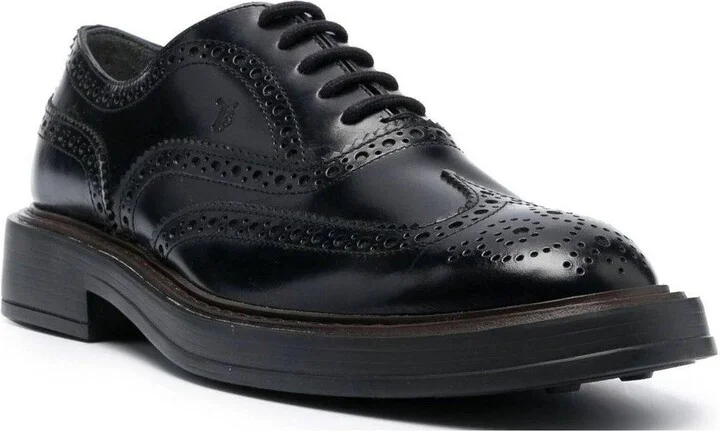 Round Toe Lace-up Oxford Shoes - Image 2