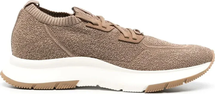 Round-Toe Lace-Up Sneakers