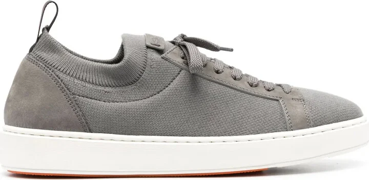 Round-Toe Lace-Up Sneakers