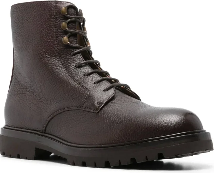 Round-Toe Leather Ankle Boots - Image 2