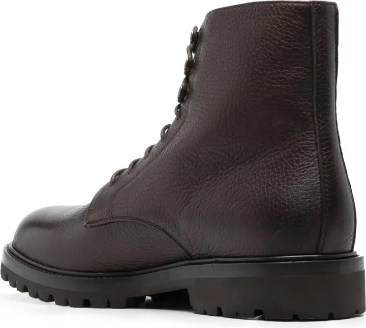 Round-Toe Leather Ankle Boots - Image 3