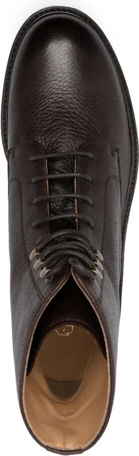Round-Toe Leather Ankle Boots - Image 4