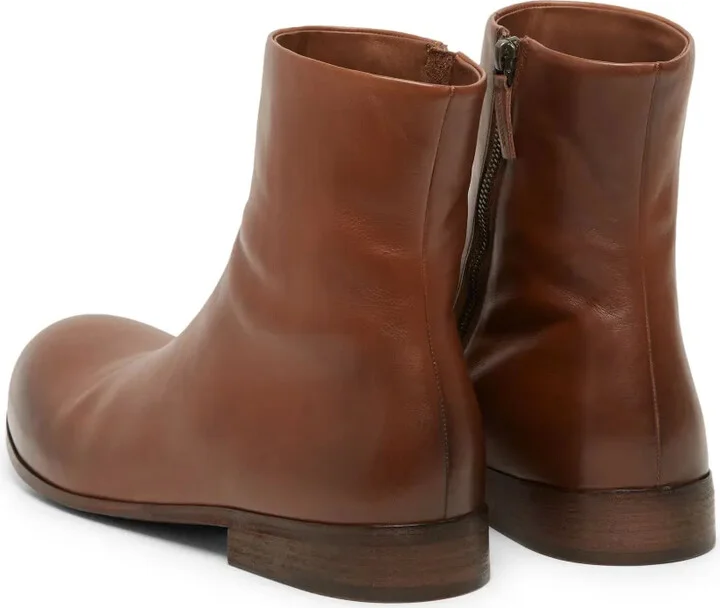 Round-Toe Leather Ankle Boots - Image 3