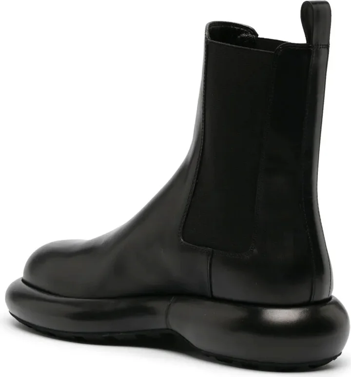 Round-Toe Leather Ankle Boots - Image 3