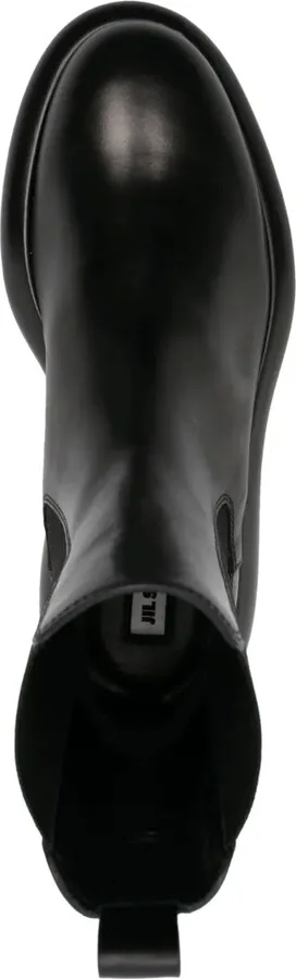 Round-Toe Leather Ankle Boots - Image 4