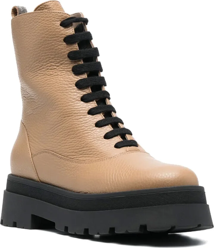 Round-Toe Leather Ankle Boots - Image 2