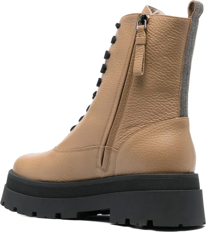 Round-Toe Leather Ankle Boots - Image 3