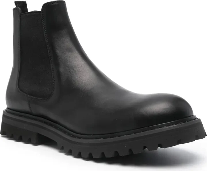 Round-Toe Leather Ankle Boots - Image 2