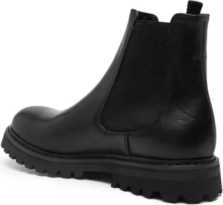 Round-Toe Leather Ankle Boots - Image 3