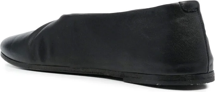 Round-Toe Leather Ballerina Flats - Image 3