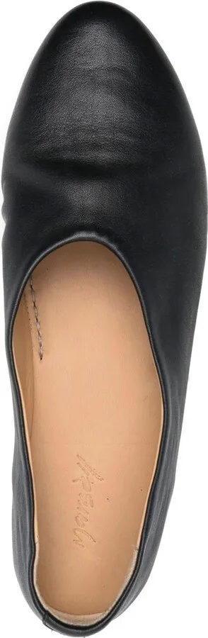 Round-Toe Leather Ballerina Flats - Image 4