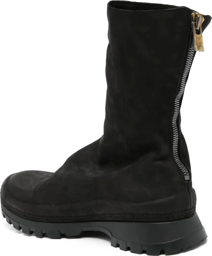 Round-Toe Leather Boots - Image 3