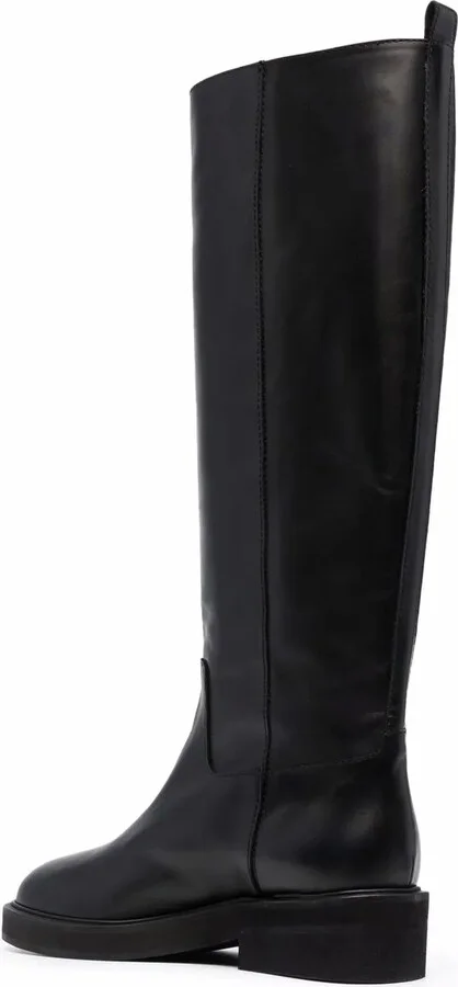 Round-Toe Leather Boots - Image 3