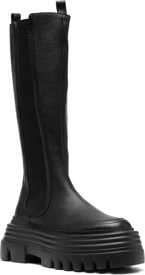 Round-Toe Leather Boots - Image 2