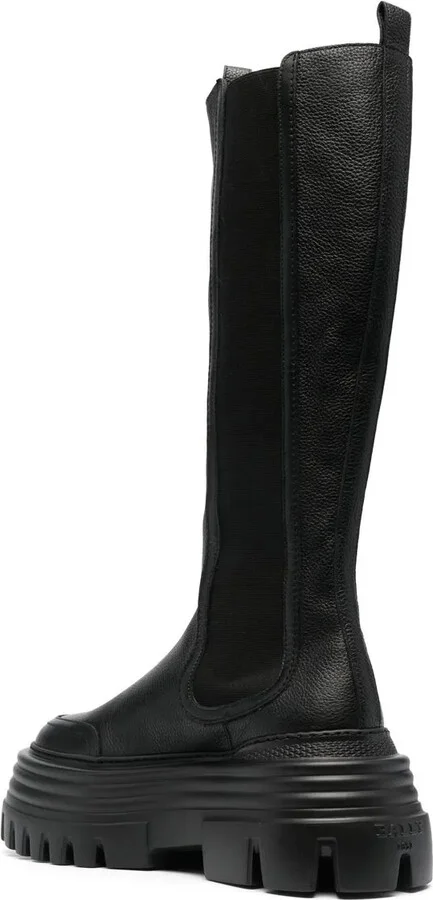 Round-Toe Leather Boots - Image 3