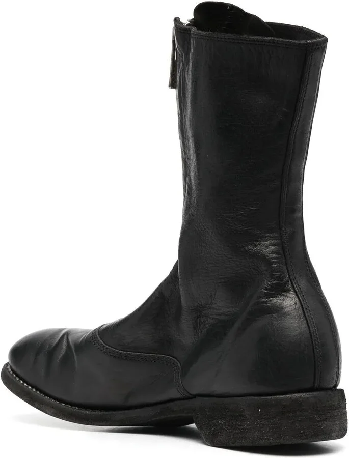 Round-Toe Leather Boots - Image 3