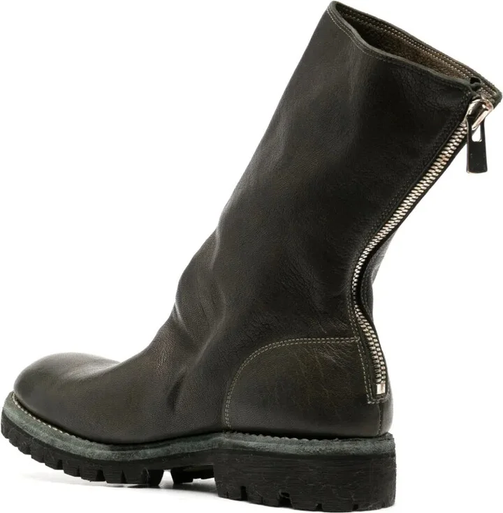 Round-Toe Leather Boots - Image 3