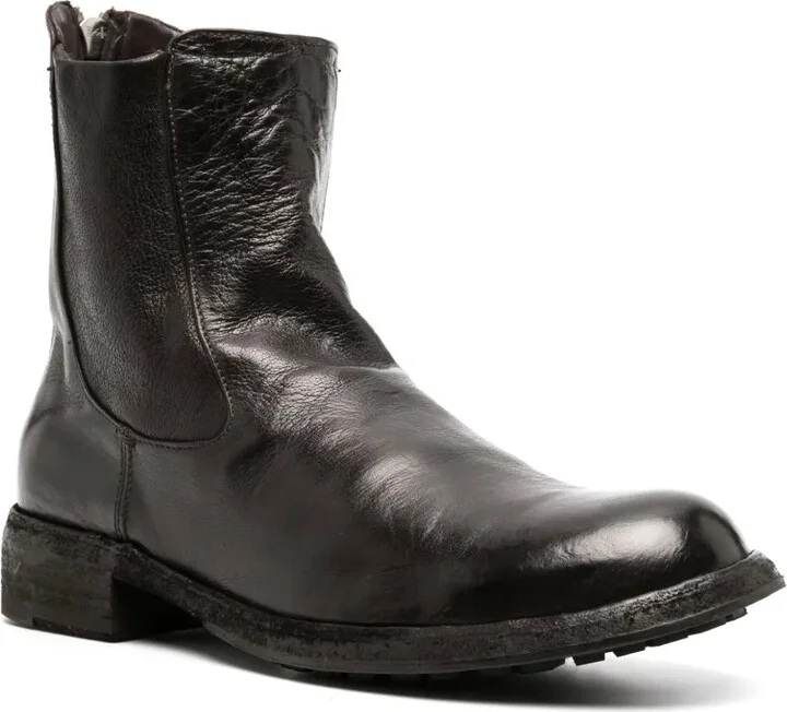 Round-Toe Leather Boots - Image 2