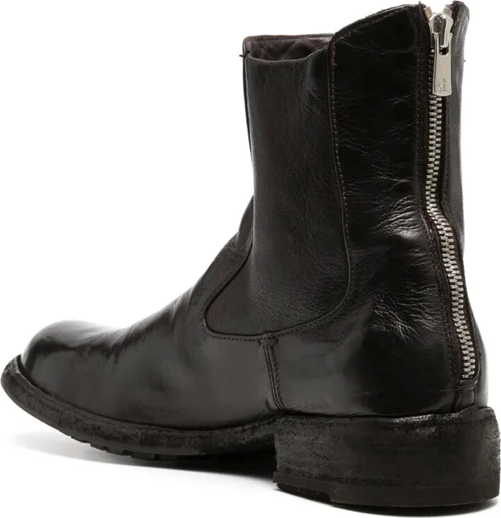 Round-Toe Leather Boots - Image 3
