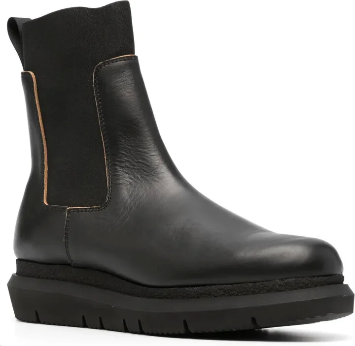Round-Toe Leather Boots - Image 2
