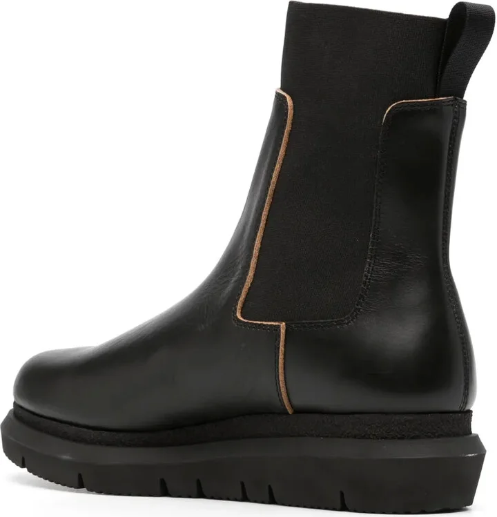 Round-Toe Leather Boots - Image 3