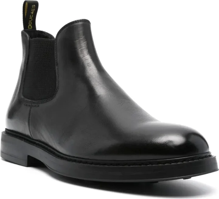 Round-Toe Leather Boots - Image 2