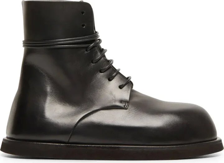 Round-Toe Leather Boots