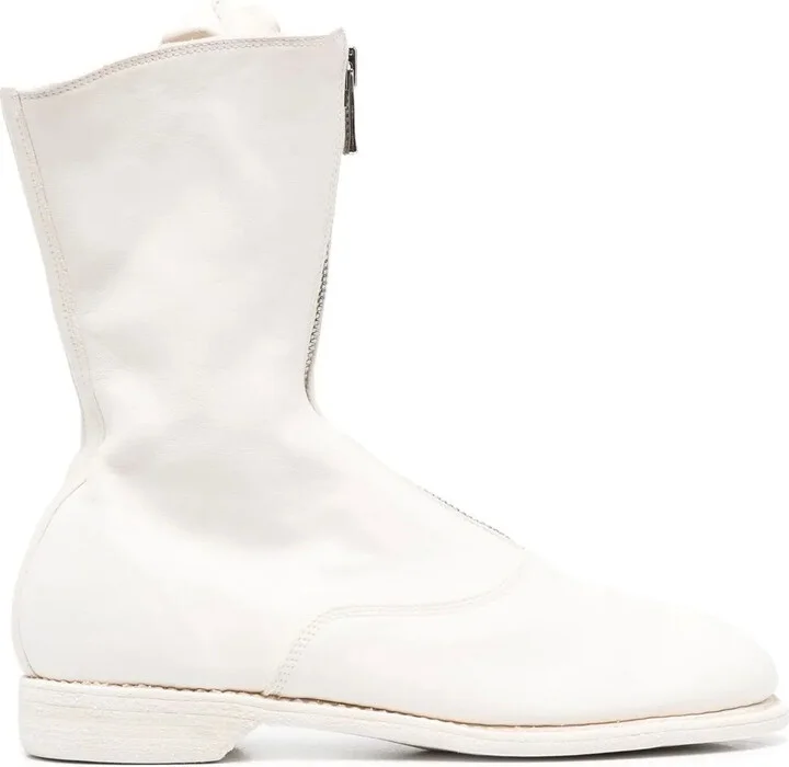 Round-Toe Leather Boots