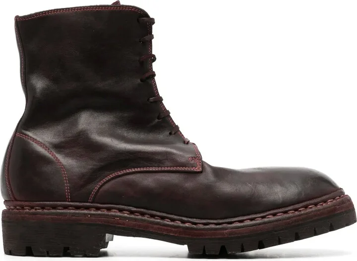 Round-Toe Leather Boots