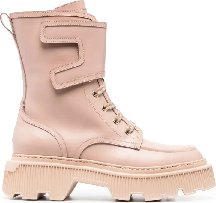 Round-Toe Leather Boots