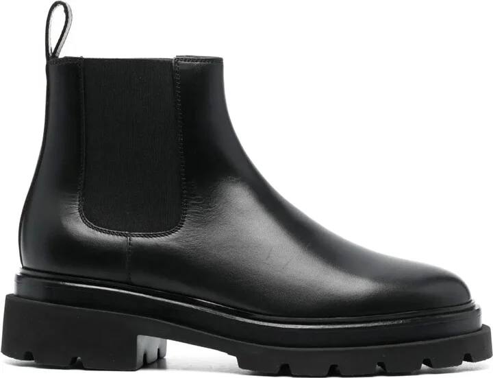 Round-Toe Leather Boots