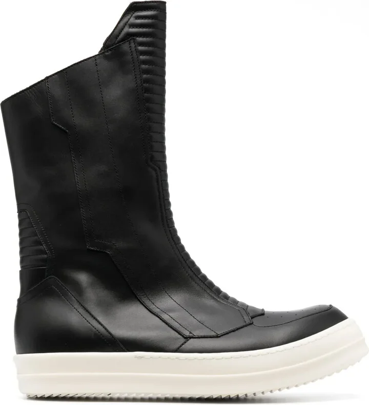 Round-Toe Leather Boots