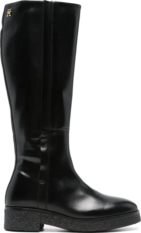 Round-Toe Leather Boots
