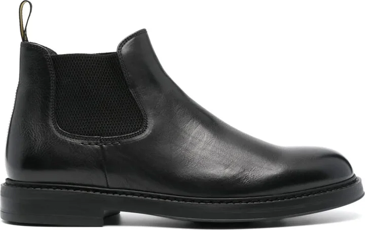 Round-Toe Leather Boots