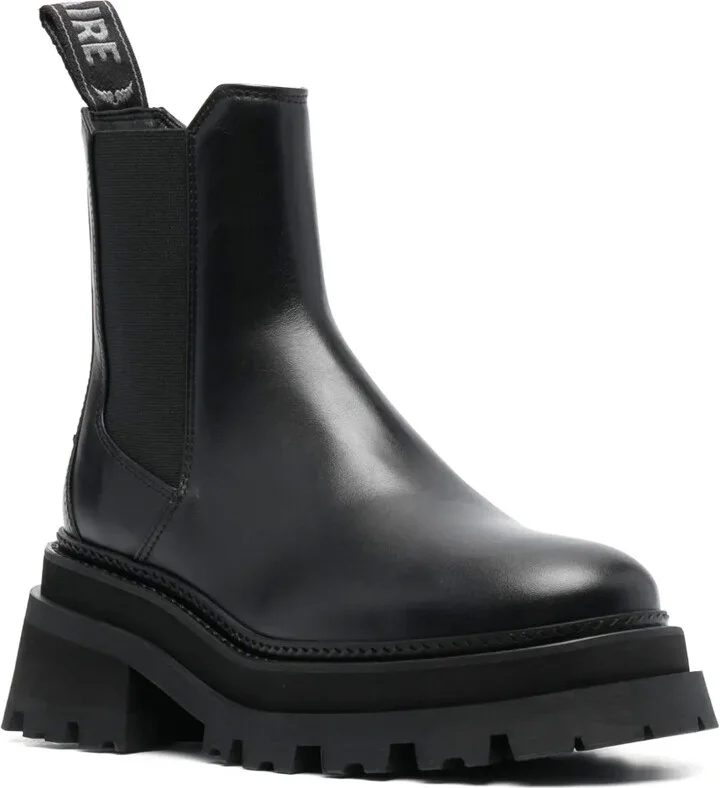 round-toe leather Chelsea boots - Image 2