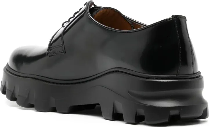 Round-Toe Leather Derby Shoes - Image 3