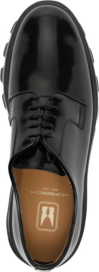 Round-Toe Leather Derby Shoes - Image 4