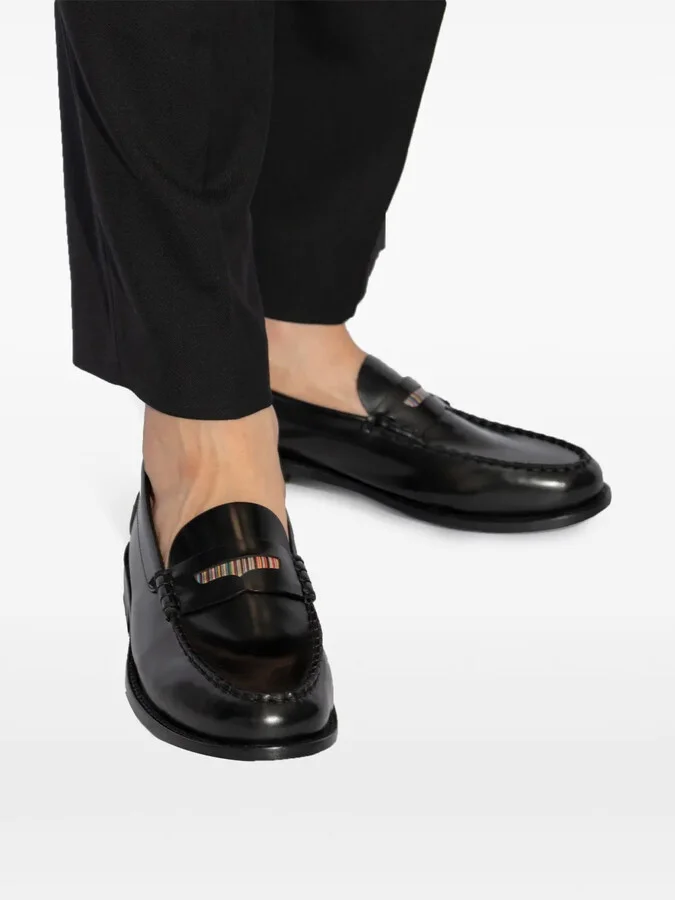 Round-Toe Leather Loafers - Image 5