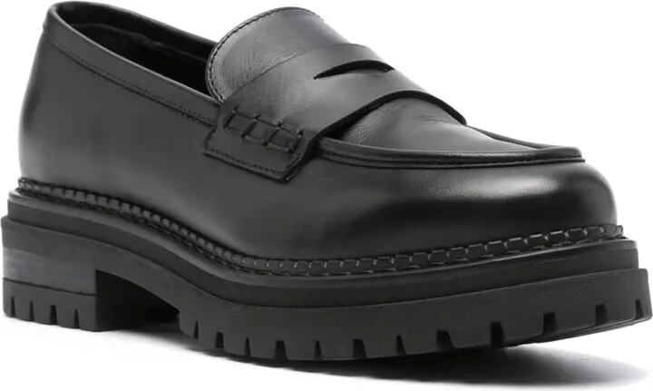 Round-Toe Leather Loafers - Image 2
