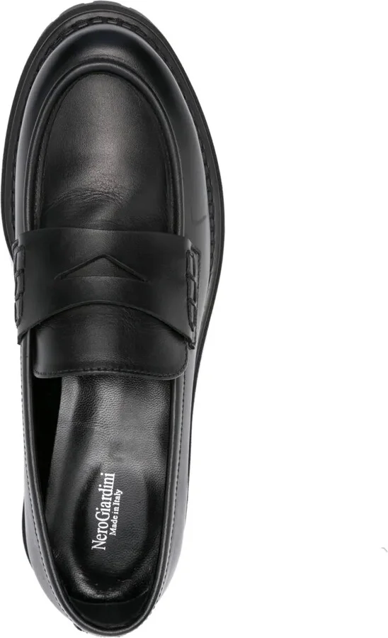 Round-Toe Leather Loafers - Image 4