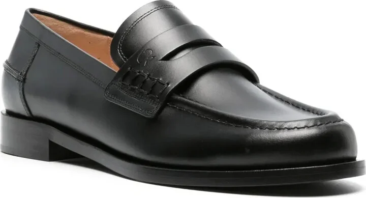 Round-Toe Leather Loafers - Image 2