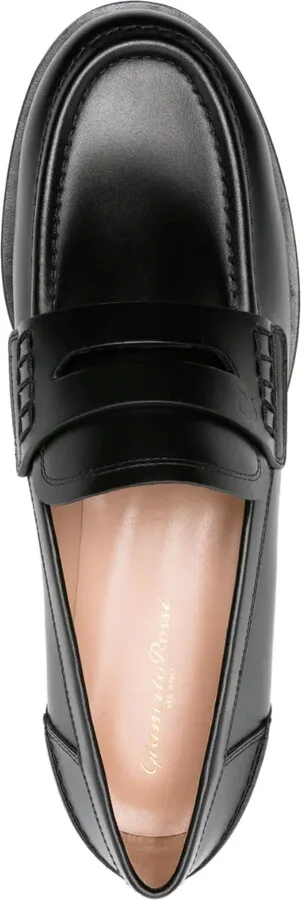Round-Toe Leather Loafers - Image 4