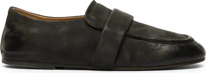 Round-Toe Leather Loafers