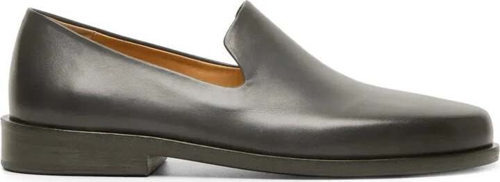 Round-Toe Leather Loafers