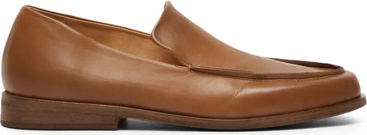 Round-Toe Leather Loafers