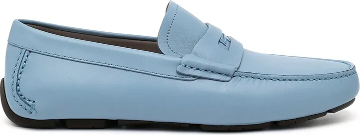Round-Toe Leather Loafers
