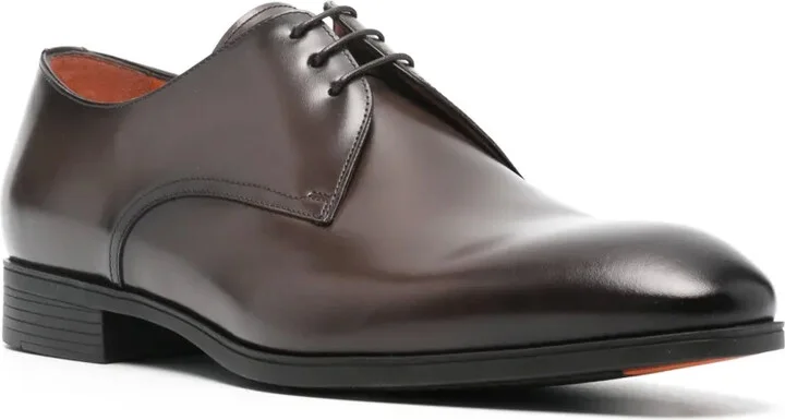 round-toe leather Oxford shoes - Image 2